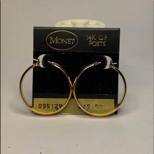 Gold Hoop Earrings G.F. Posts